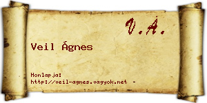 Veil Ágnes névjegykártya