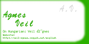 agnes veil business card